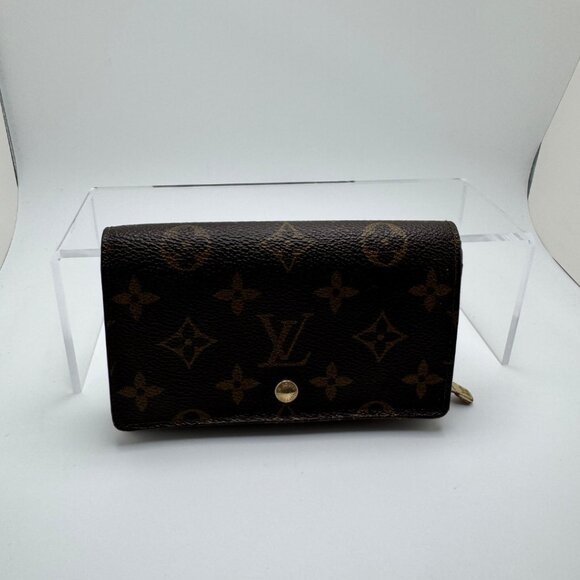 Louis Vuitton Tresor Bifold Wallet Porte Monnaie Vier Monogram Canvas Brown OS - Picture 12 of 13